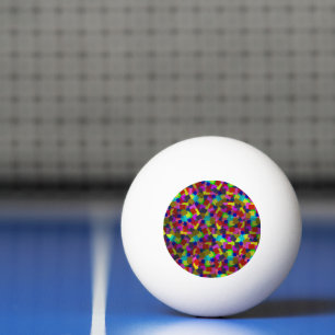 Confetti Chaos: A Burst of Colorful Paper Fragment Ping Pong Ball