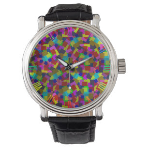 Confetti Chaos: A Burst of Colorful Paper Fragment Watch