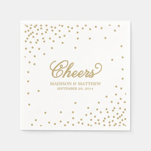 Confetti Cheers | Personalised Paper Napkins (Front)
