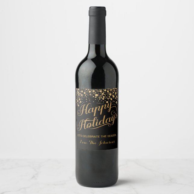 Confetti Christmas Wine Label (Front)