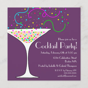 Confetti Cocktail Party Invitation