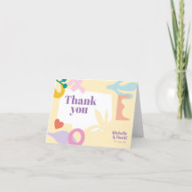 Confetti Collage folded Thank You card