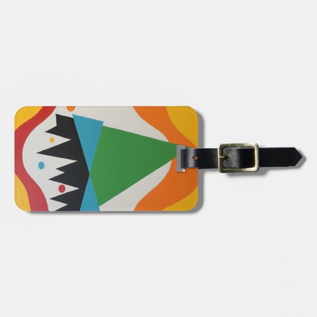 Confetti Cone Celebration Luggage Tag (Front Horizontal)