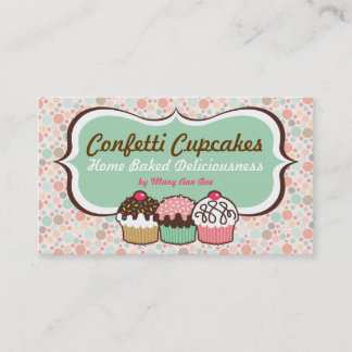Confetti Cupcakes Trio Business Cards