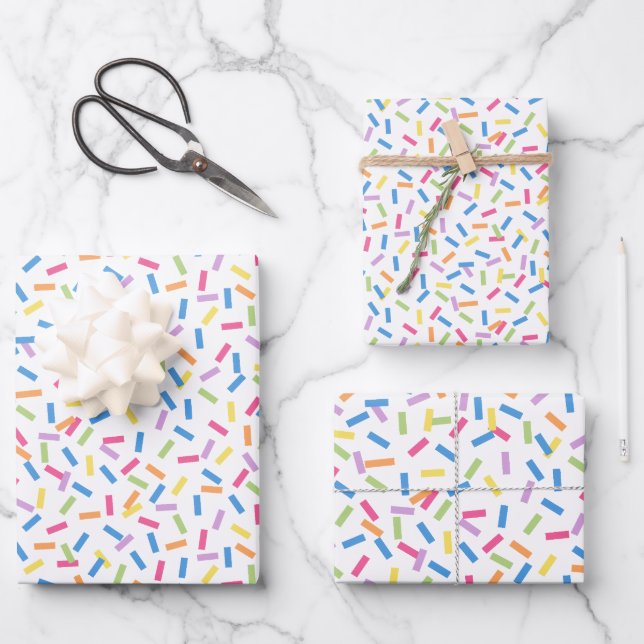  Confetti Dazzle (Sprinkles) Wrapping Paper Sheet (Front)