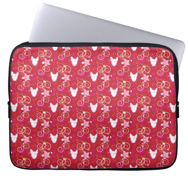 Confetti Diamond Bull Terrier Laptop Sleeve (Front)