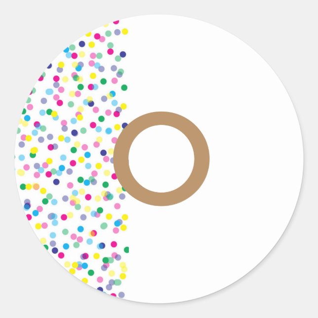 Confetti Donut Sticker (Front)