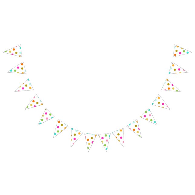Confetti Dots Triangle Party Bunting Banner (All)