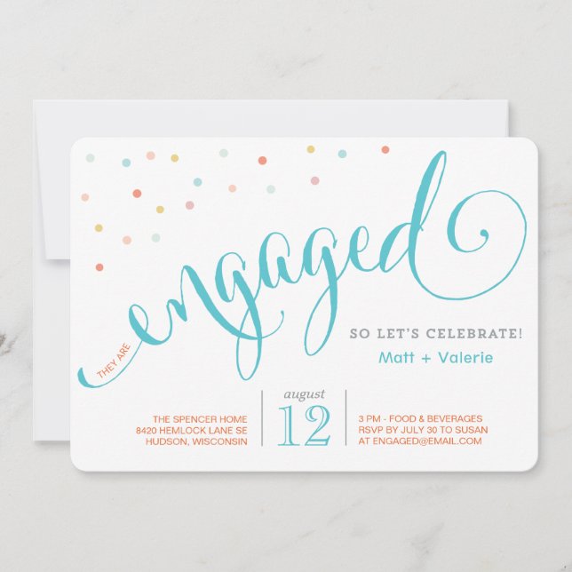 Confetti | Engagement Party Invitation (Front)