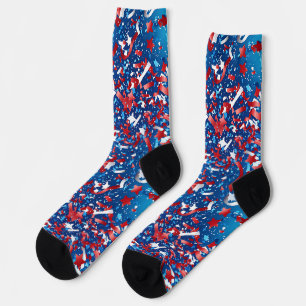 Confetti Explosion 4th of July Crew Socks
