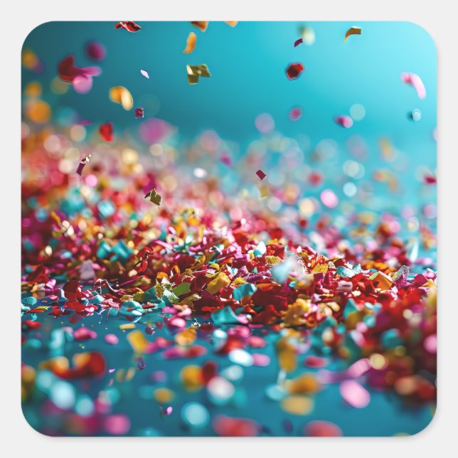 Confetti Explosion Square Sticker (Front)