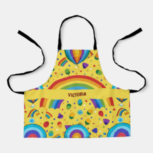 Confetti Festival Rainbow Custom Pattern Apron