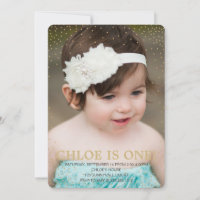 CONFETTI First Birthday Invitation
