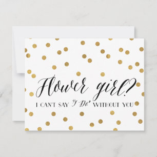 Confetti Flower Girl Bridesmaid Invitation