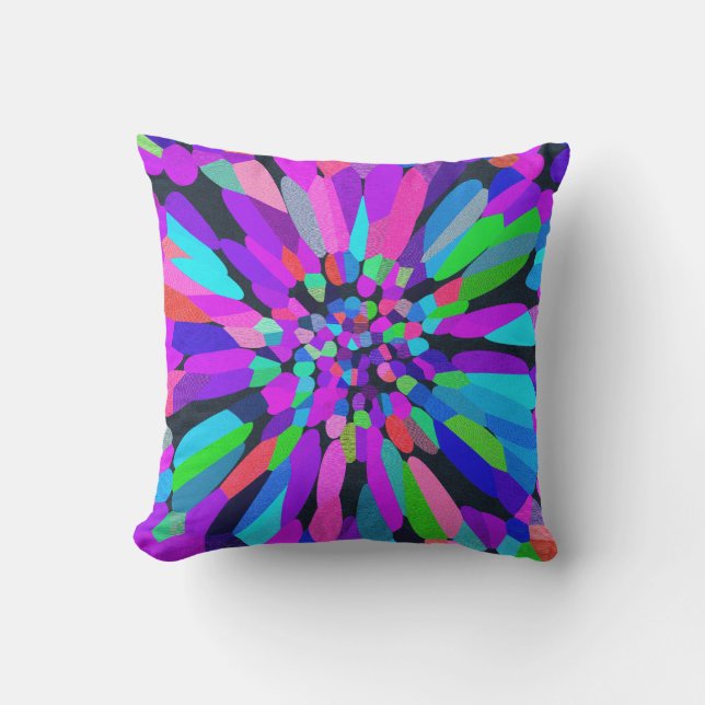 Confetti Flower Purple Outdoor Cushion (Front)