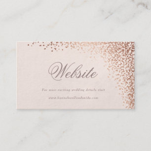 Confetti foil faux foil wedding website card
