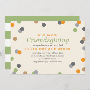 Confetti Friendsgiving Party Invitation