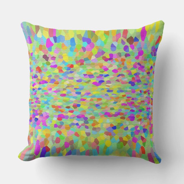 Confetti Garden Fringe Outdoor Cushion (Front)