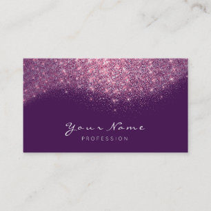 Confetti Glitter Makeup Pink Purple Lashes Business Card