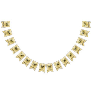 Confetti Gold - 50th Wedding Anniversary Banner