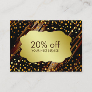 Confetti Gold Coupon Card Voucher Discount Gift