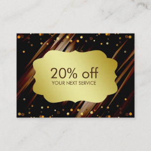 Confetti Gold Coupon Card Voucher Discount Gift