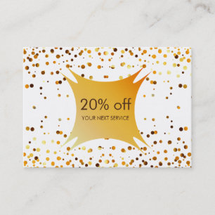 Confetti Gold Coupon Discount Gift Certificate