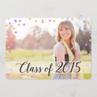 Confetti Gold Purple Photo 2015 Graduation