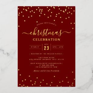 Confetti Gold Red Christmas Party