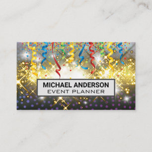 Confetti Gold Sparkle Shine Business Card