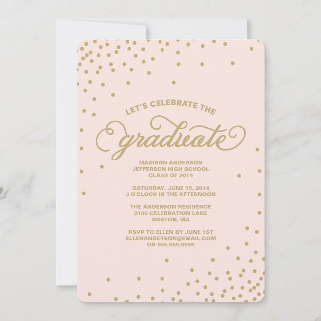 Confetti | Graduation Party Invitation (Front)
