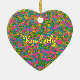 Confetti Hearts HEART SHAPED ORNAMENTS