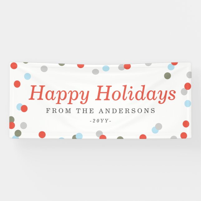 Confetti Holiday Banner (Horizontal)
