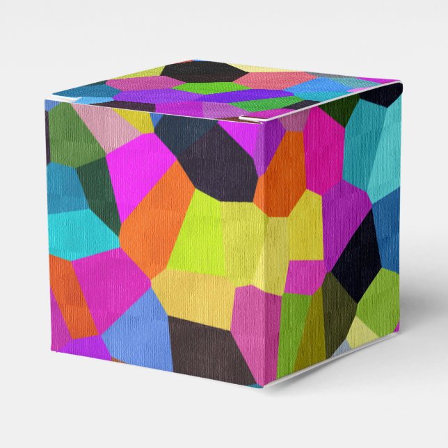 Confetti in Jewel Tones Favour Box (Front Side)