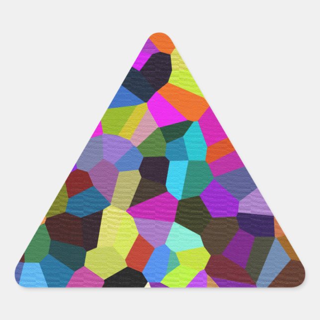 Confetti in Jewel Tones Triangle Sticker (Front)