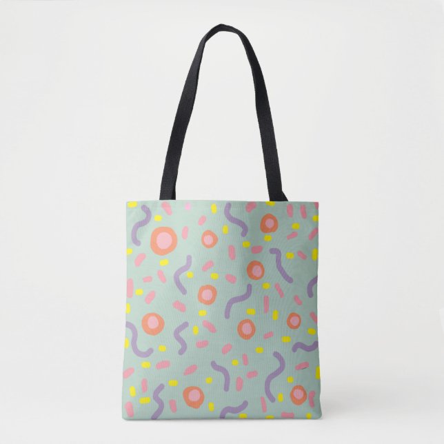 Confetti Joy Lines and Dots  Tote Bag (Front)