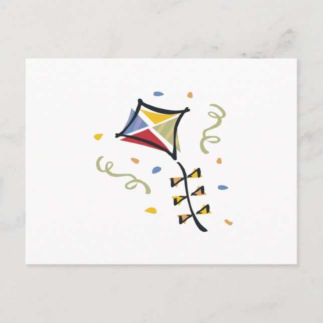 Confetti Kite Postcard (Front)