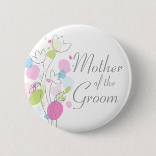 Confetti Mother of the Groom wedding pin / button