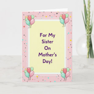 Confetti Mothers Day Wishes Card