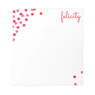Confetti Name Personalised Notepad