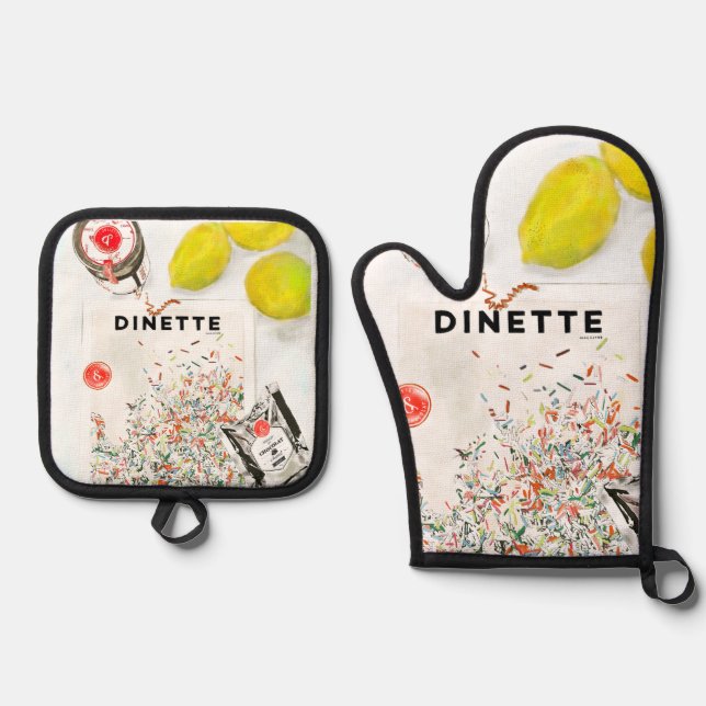 Confetti Oven Mitt and Pot Holder Set (Front)