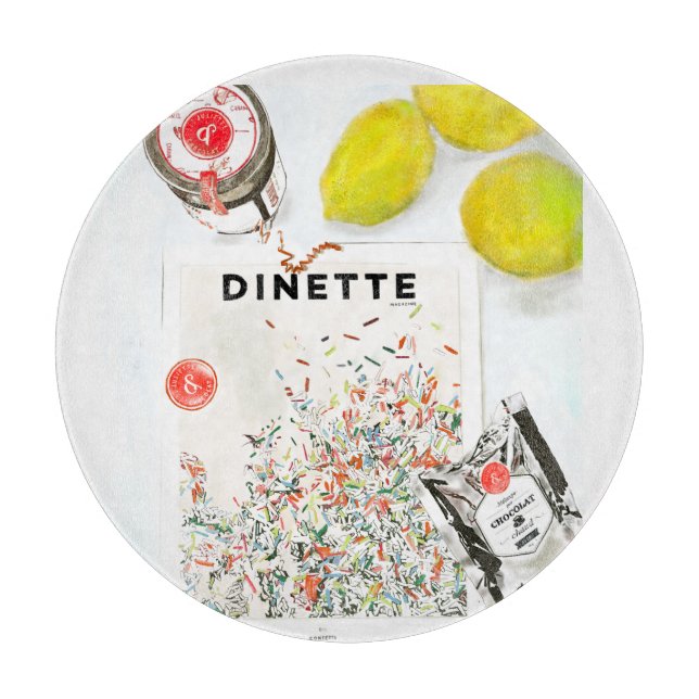 Confetti Oven Mitt and Pot Holder Set Cutting Board (Front)