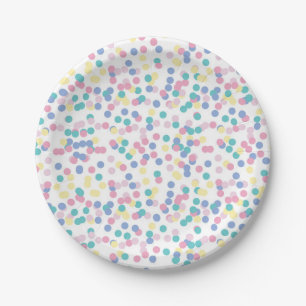 CONFETTI PAPER PLATES - 7"DIA