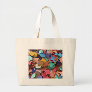Confetti Party Carnival Colourful Paper Funny Large Tote Bag