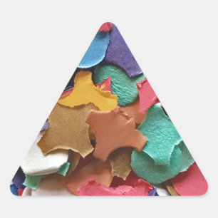 Confetti Party Carnival Colourful Paper Funny Triangle Sticker
