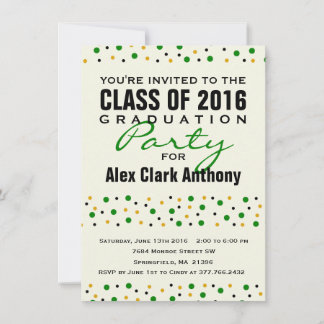 Confetti Party Invitation 2016 Graduation