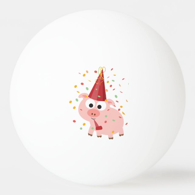 Confetti Party Pig Ping Pong Ball (Front)