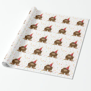 Confetti Party Sasquatch Bigfoot Wrapping Paper