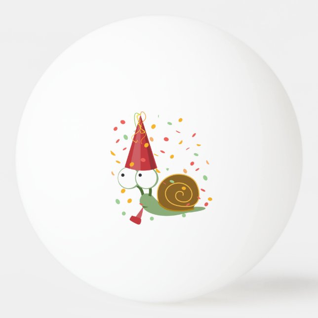 Confetti Party Snail Ping Pong Ball (Front)