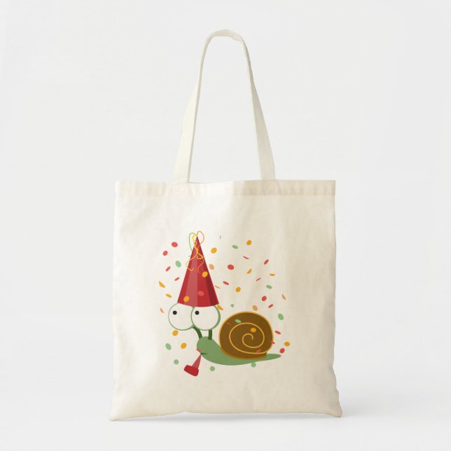 Confetti Party Snail Tote Bag (Front)